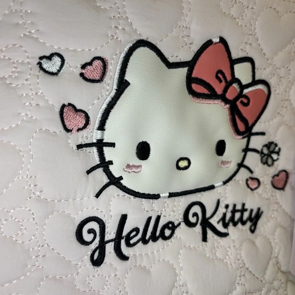Hello Kitty X Primark Pink Quilted Hearts Make Up Toiletries Bag Travel New Tag